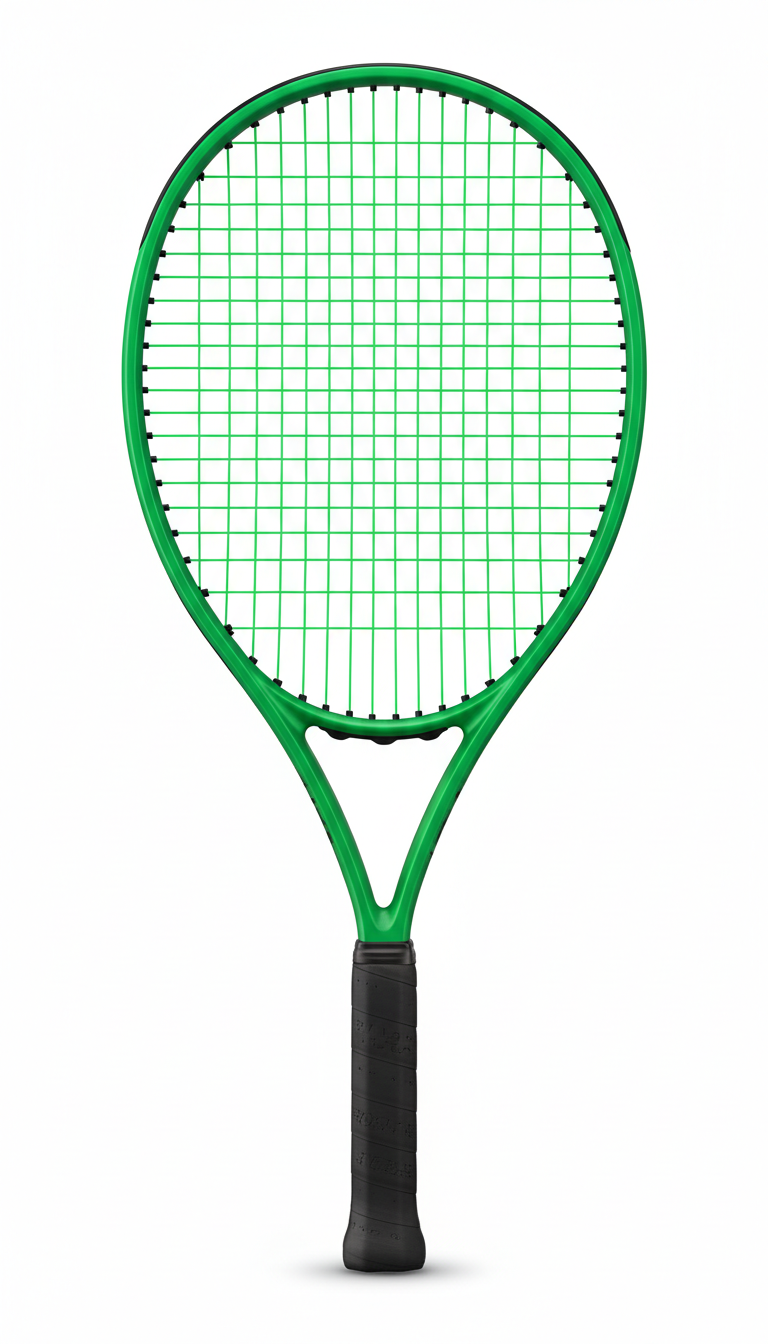 Vibrant Green Tennis Racket
