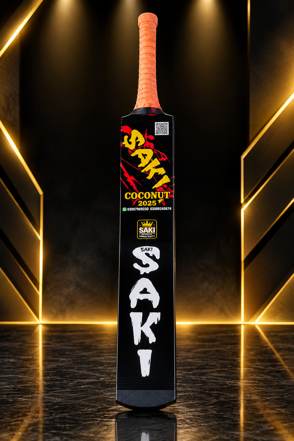 SAKI Coconut 2025 tape ball cricket bat