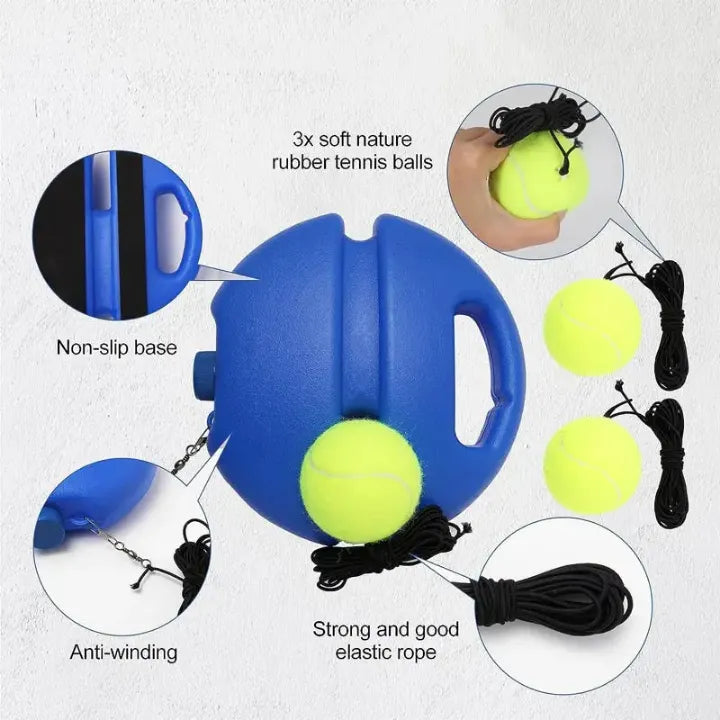 Hanging Tennis Ball for Cricket Practice | Swing Ball Trainer for Batting | Soft Ball with Rope for Indoor & Outdoor Training, with base and flexible string orignal pictures mentioned