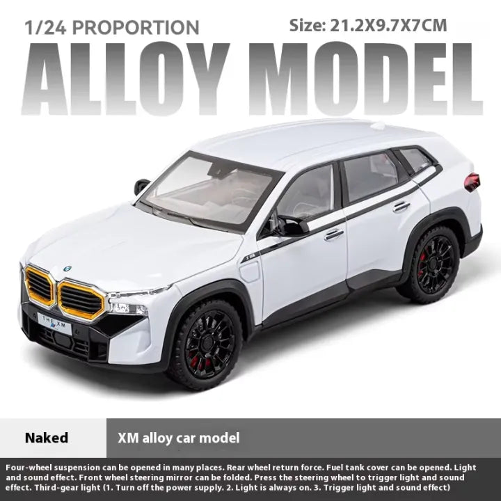 1:24 BMW XM Alloy Car Model Light & Sound Effect Diecast Car Toys for Boys Birthday Gift Kids Toys Car Collection