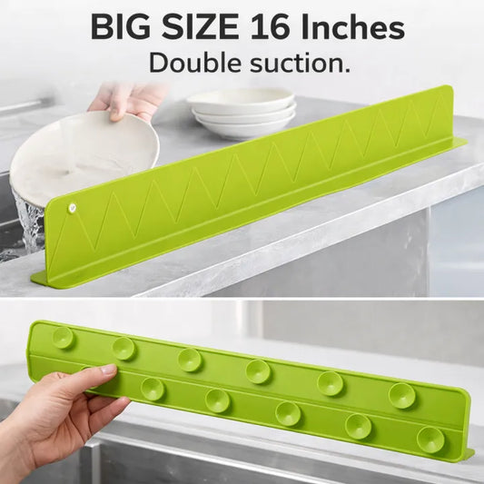 Kitchen Sink Splash Guard With Suction Cup | Silicon Splash & Dishwashing Protector | Waterproof Strong Suction Guard For Kitchen Countertops & Washroom | Home Improvement Product