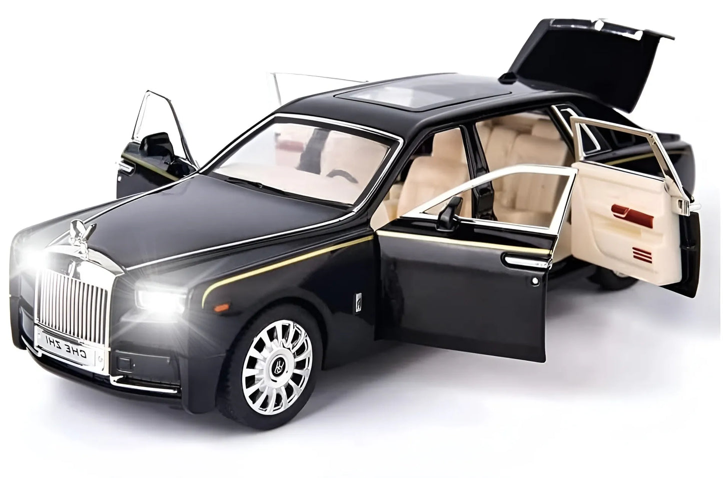 Rolls Royce Phantom Model Diecast Zinc Alloy Car Toys for kids with Sound and Light Metal Car Toys for Boys