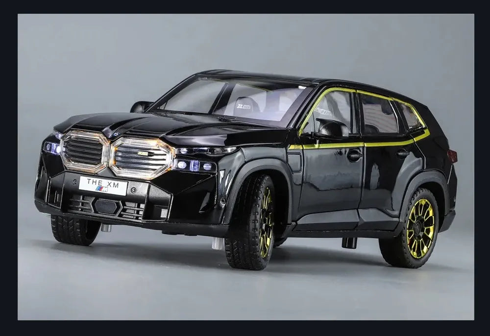 1:24 BMW XM Alloy Car Model Light & Sound Effect Diecast Car Toys for Boys Birthday Gift Kids Toys Car Collection