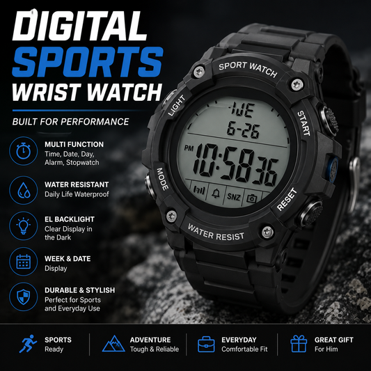 Digital Sports Wrist Watch