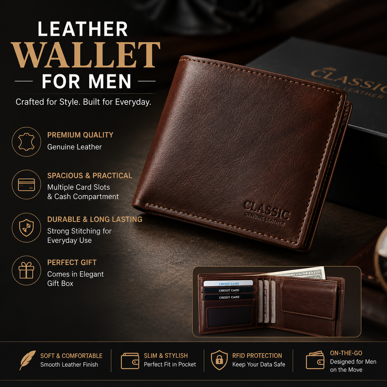 Leather Wallet for Men