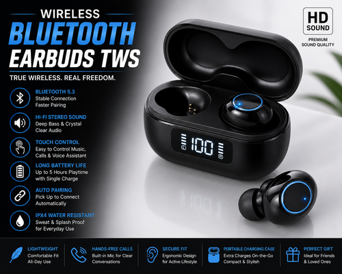 Wireless Bluetooth Earbuds TWS