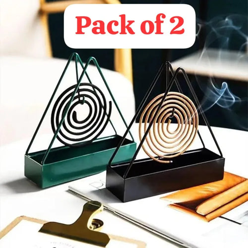 Pack of 2 Creative Mosquito Coil Holder Stable Triangular Fireproof Hanging Mosquito Coil Tray Home Supplies