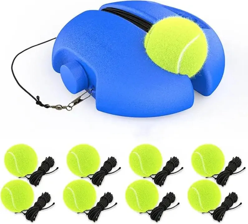 Hanging Tennis Ball for Cricket Practice | Swing Ball Trainer for Batting | Soft Ball with Rope for Indoor & Outdoor Training, with base and flexible string orignal pictures mentioned