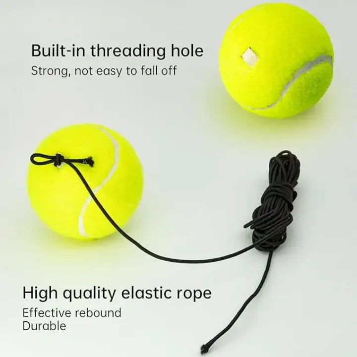 Hanging Tennis Ball for Cricket Practice | Swing Ball Trainer for Batting | Soft Ball with Rope for Indoor & Outdoor Training, with base and flexible string orignal pictures mentioned