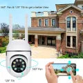 Aubess 2.4+ Dual Frequency WiFi IP Camera 4X Zoom Outdoor Surveillance Camera Color Night Vision Ai Human Detection Security CCTV Camera