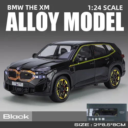 1:24 BMW XM Alloy Car Model Light & Sound Effect Diecast Car Toys for Boys Birthday Gift Kids Toys Car Collection
