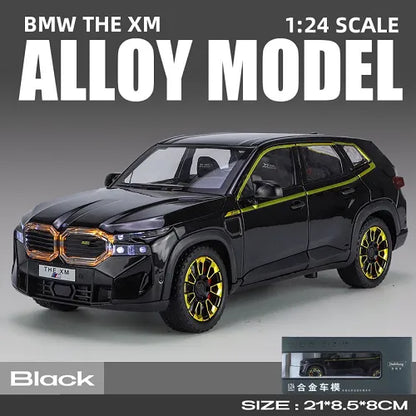 1:24 BMW XM Alloy Car Model Light & Sound Effect Diecast Car Toys for Boys Birthday Gift Kids Toys Car Collection